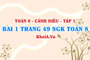 Bài 1 trang 49 SGK Toán 8 tập 1 Cánh Diều